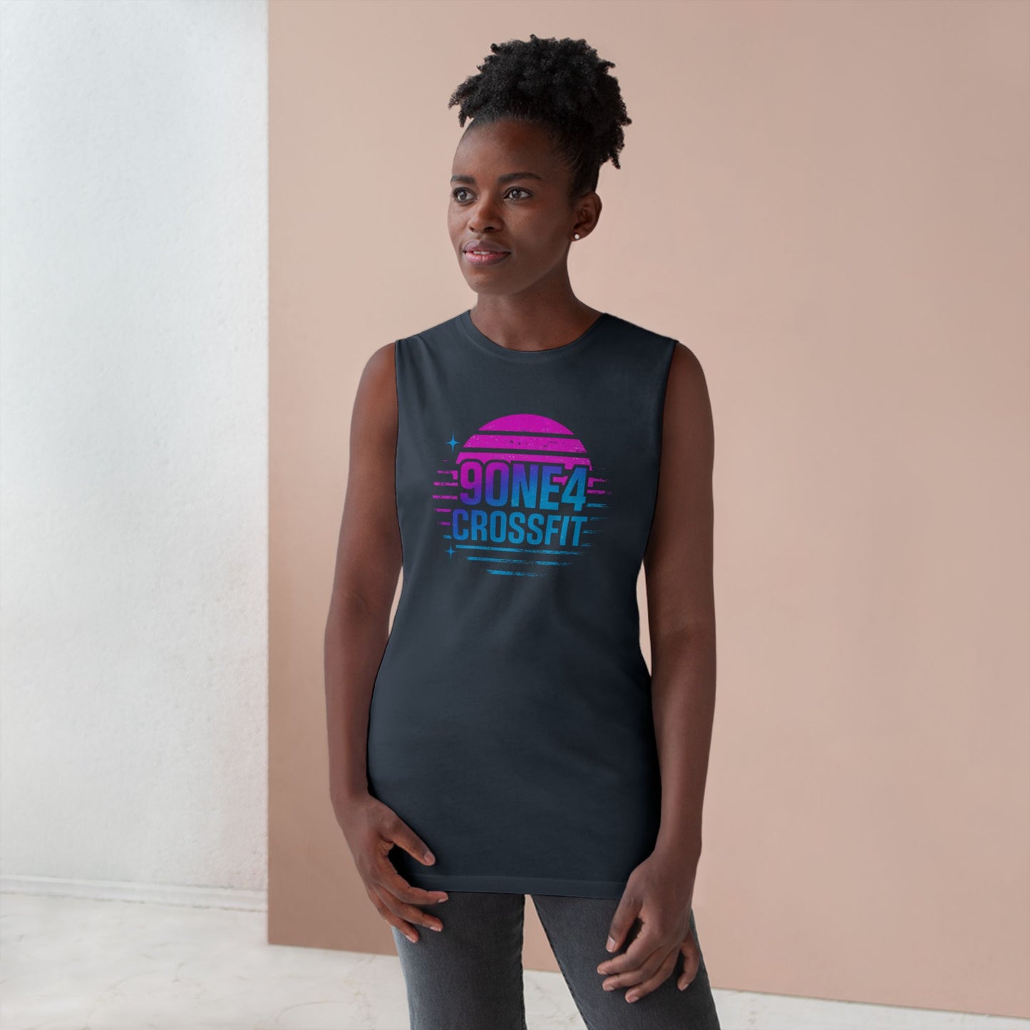 Stripe Sunset Workout Tank (M)