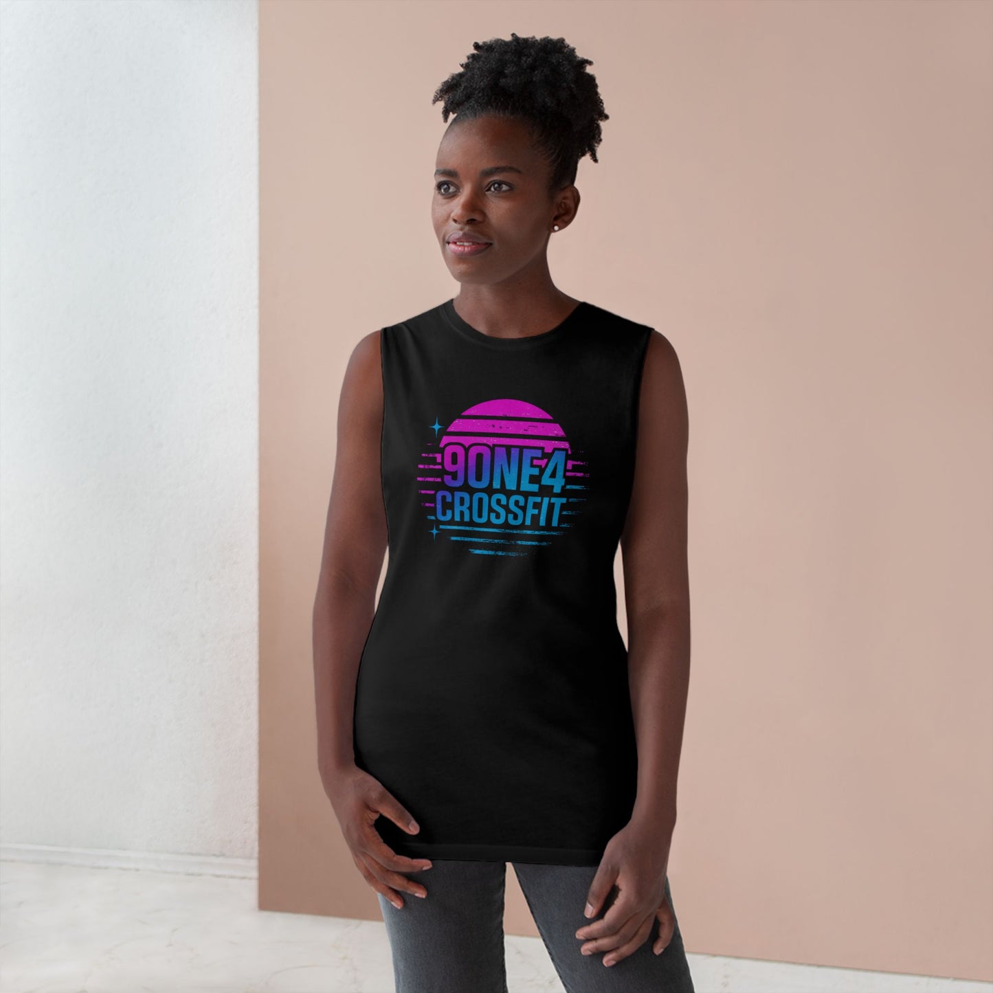 Stripe Sunset Workout Tank (M)